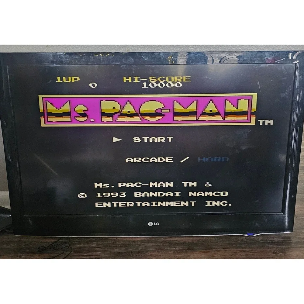 1993 Bandai Namco Ms. Pac-Man TV Plug & Play Video‎ Classic Arcade Game System